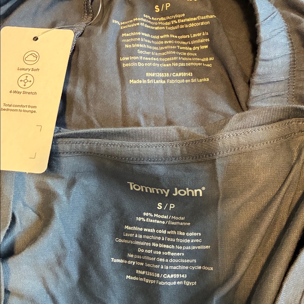 NWT Tommy John 2 Pc Sleep Set Vintage Indigo Sz S - Picture 4 of 4